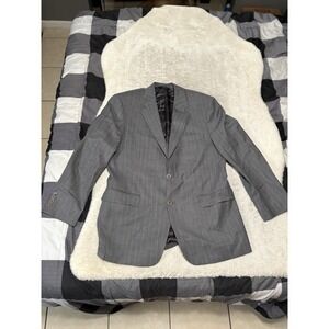 Brooks Brothers 346 Men's Gray Wool Sport Blazer Jacket Size 42R Stretch Striped